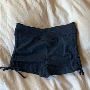 Navy blue scrunch butt workout shorts